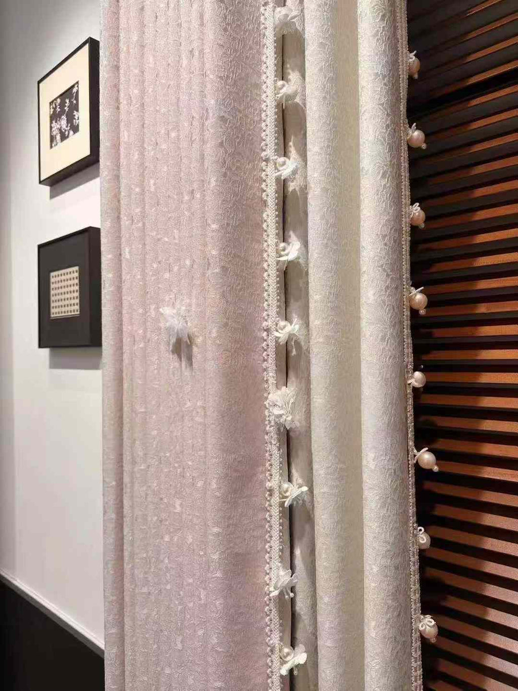 French Retro Rose Curtains