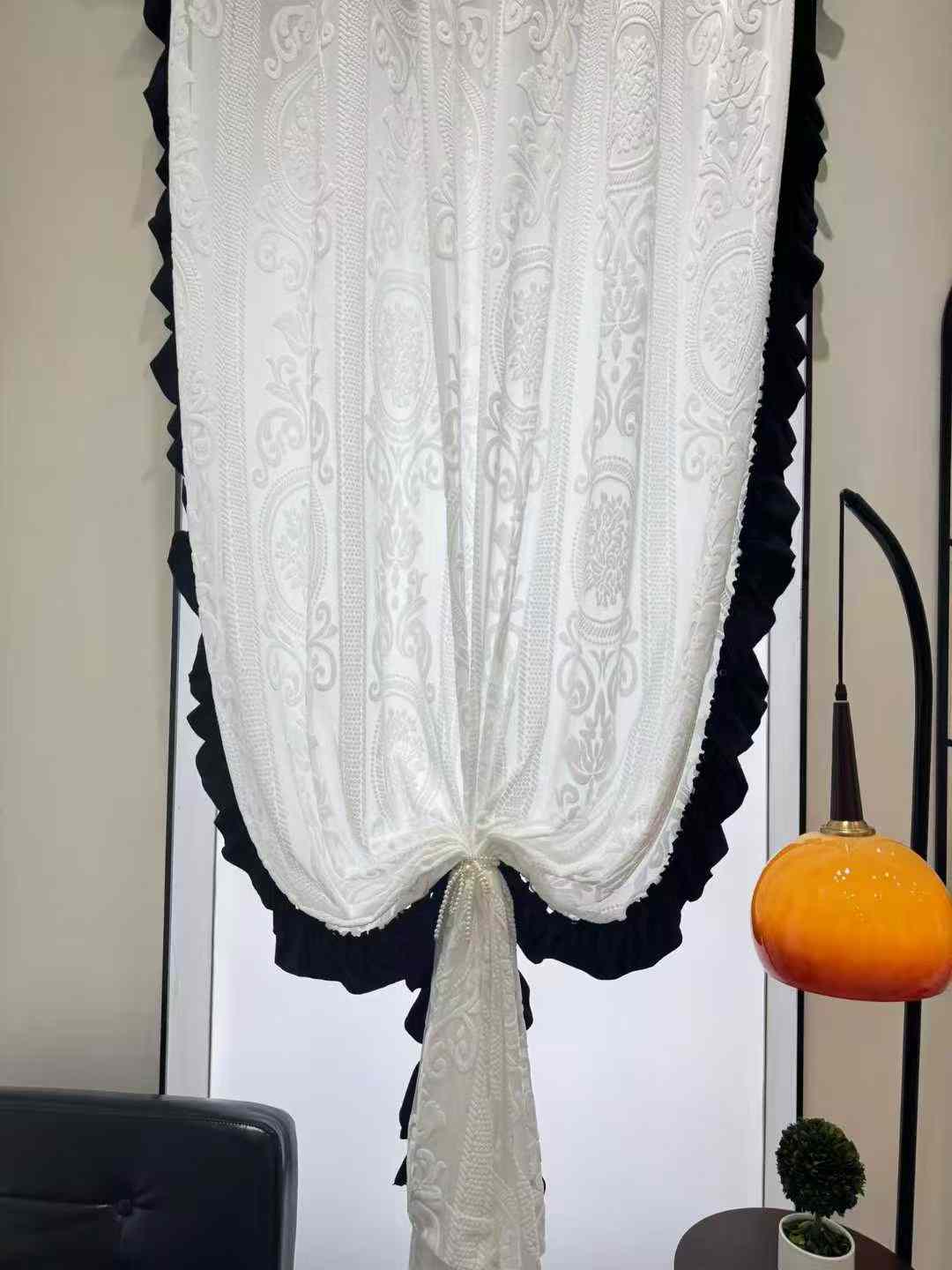 American-French Style Embossed Gauze Curtain (3.2m Width)