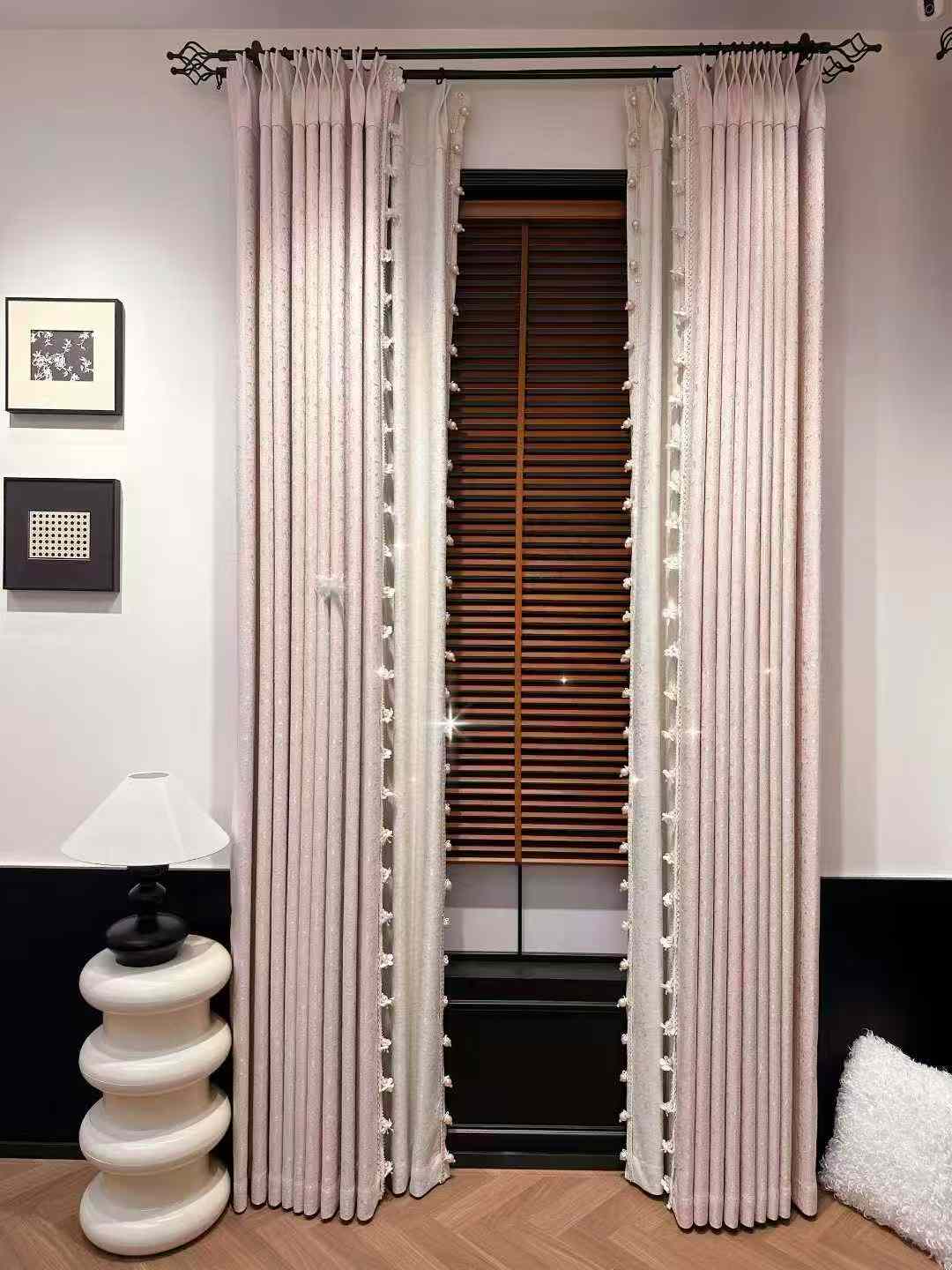 French Retro Rose Curtains