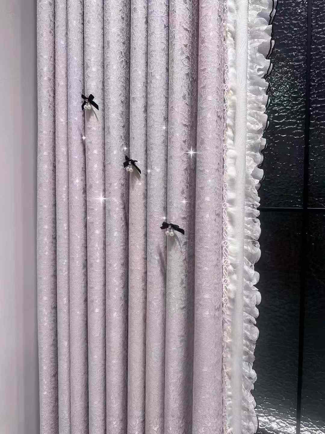 French Retro Rose Curtains