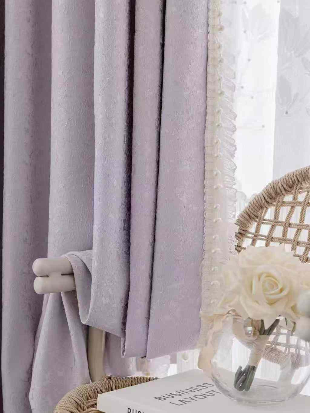 French Retro Rose Curtains