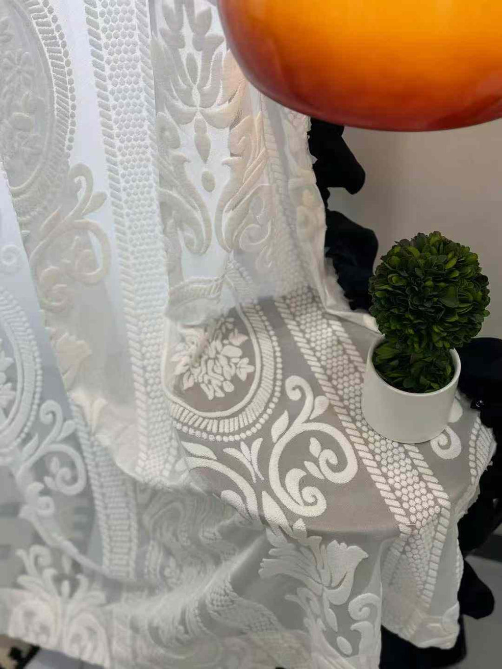 American-French Style Embossed Gauze Curtain (3.2m Width)