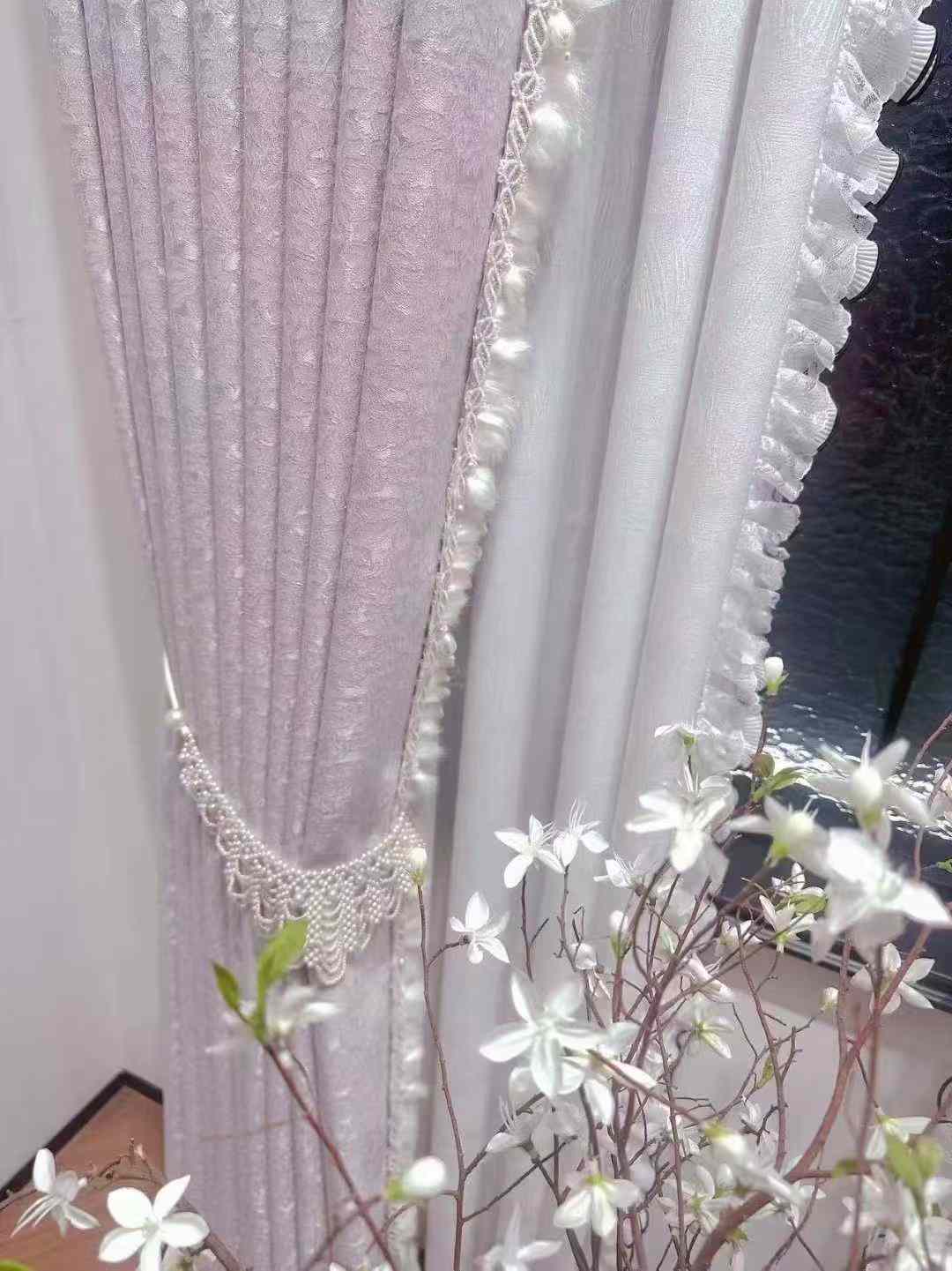 French Retro Rose Curtains