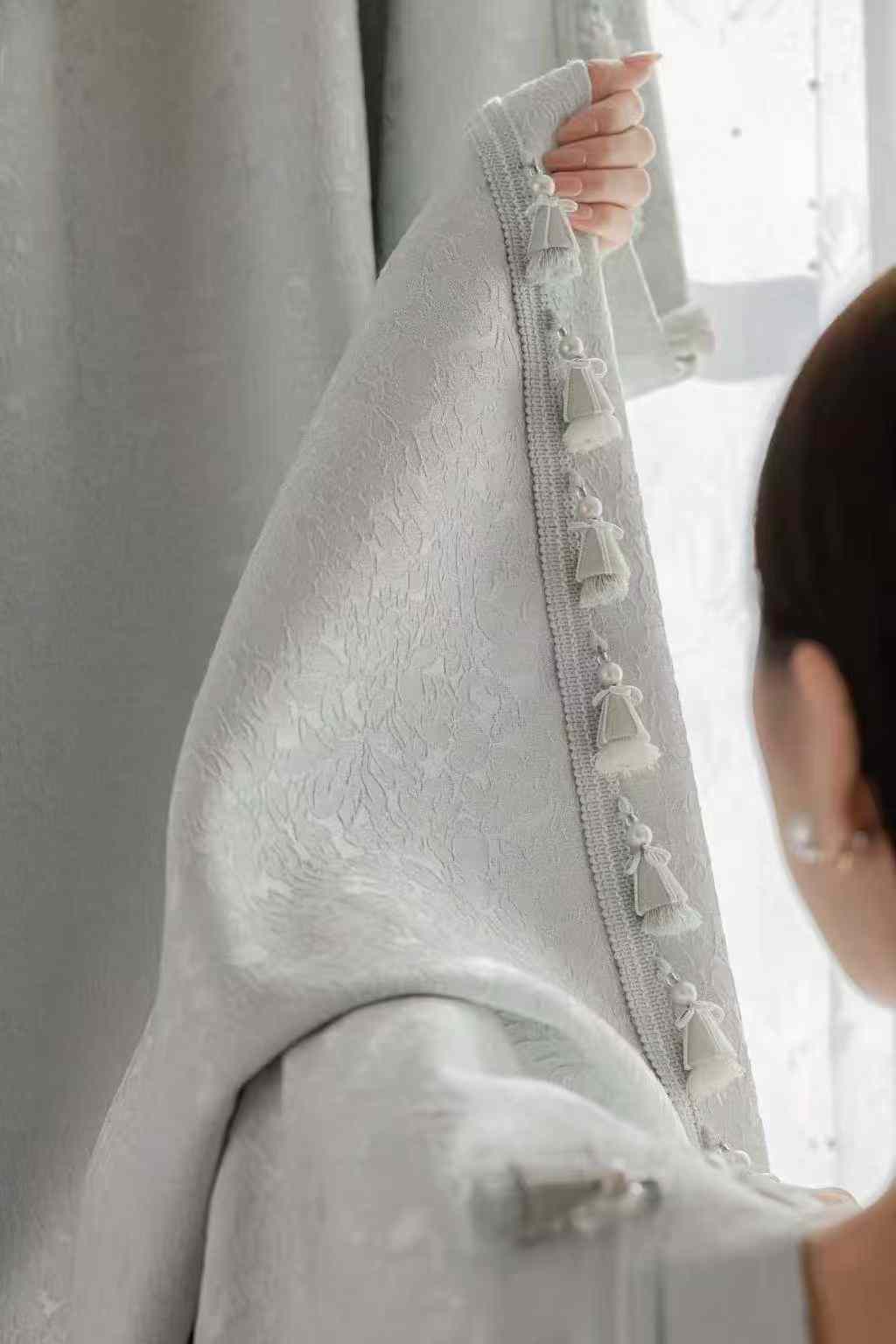 French Retro Rose Curtains